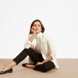 Everlane Cotton Linen Blazer in Sandstone, Size 0